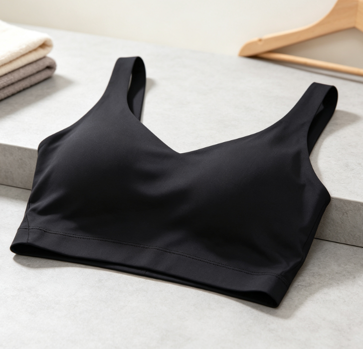 Women’s Longline Sports Bra Wirefree Padded Medium Support Yoga Bras Gym Running Workout Tank Tops