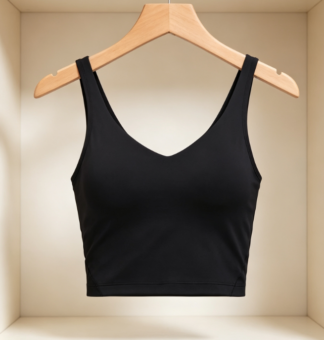 Women’s Longline Sports Bra Wirefree Padded Medium Support Yoga Bras Gym Running Workout Tank Tops - Image 2