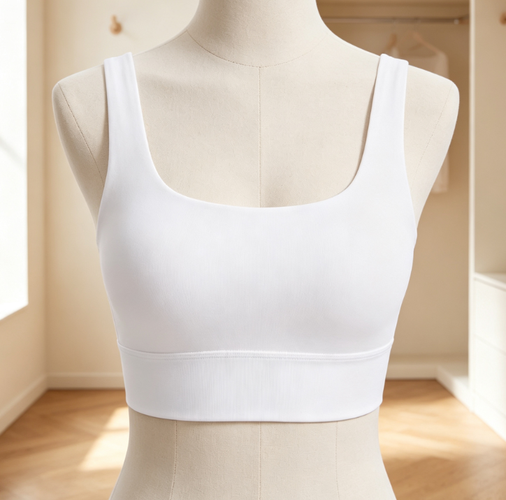 U Back Sports Bras | Light Support, Removable Pads, Yoga, Extremely Soft, Longline, Scoop Neck, Wide Straps, for Women - Image 2