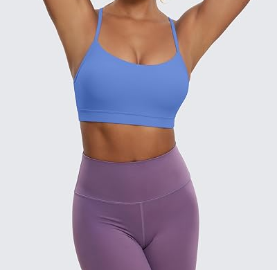 Y Back Sports Bras | Light Support, Removable Pads, Yoga, Extremely Soft, Scoop Neck, Spaghetti Strap, for Women