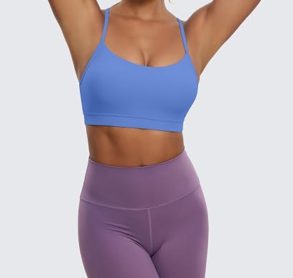 Y Back Sports Bras | Light Support, Removable Pads, Yoga, Extremely Soft, Scoop Neck, Spaghetti Strap, for Women
