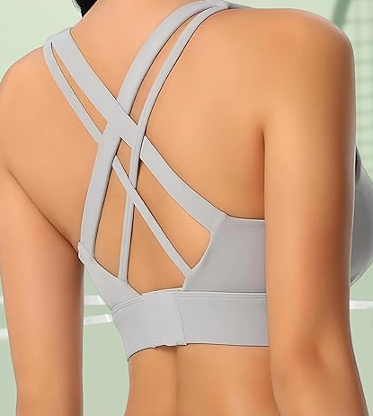 Sports Bras for Women High Support, High Impact Push Up Criss Cross Back Padded Strappy Workout Running - Image 2