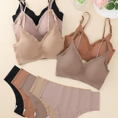 Women's 10 Piece No Show Sexy Lingerie Sets Seamless Wireless Bra and Panty Set