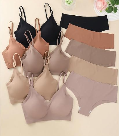 Women's 10 Piece No Show Sexy Lingerie Sets Seamless Wireless Bra and Panty Set - Image 2