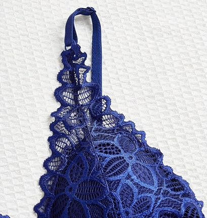 Women's 6 Piece Bow Floral Lace Lingerie Wireless Padded Bra and Panty Set - Image 2