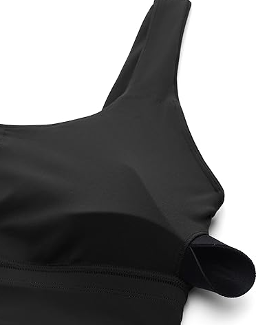 Womens U Back Sports Bra - Scoop Neck Padded Low Impact Yoga Bra Workout Crop Top with Built in Bra - Image 2